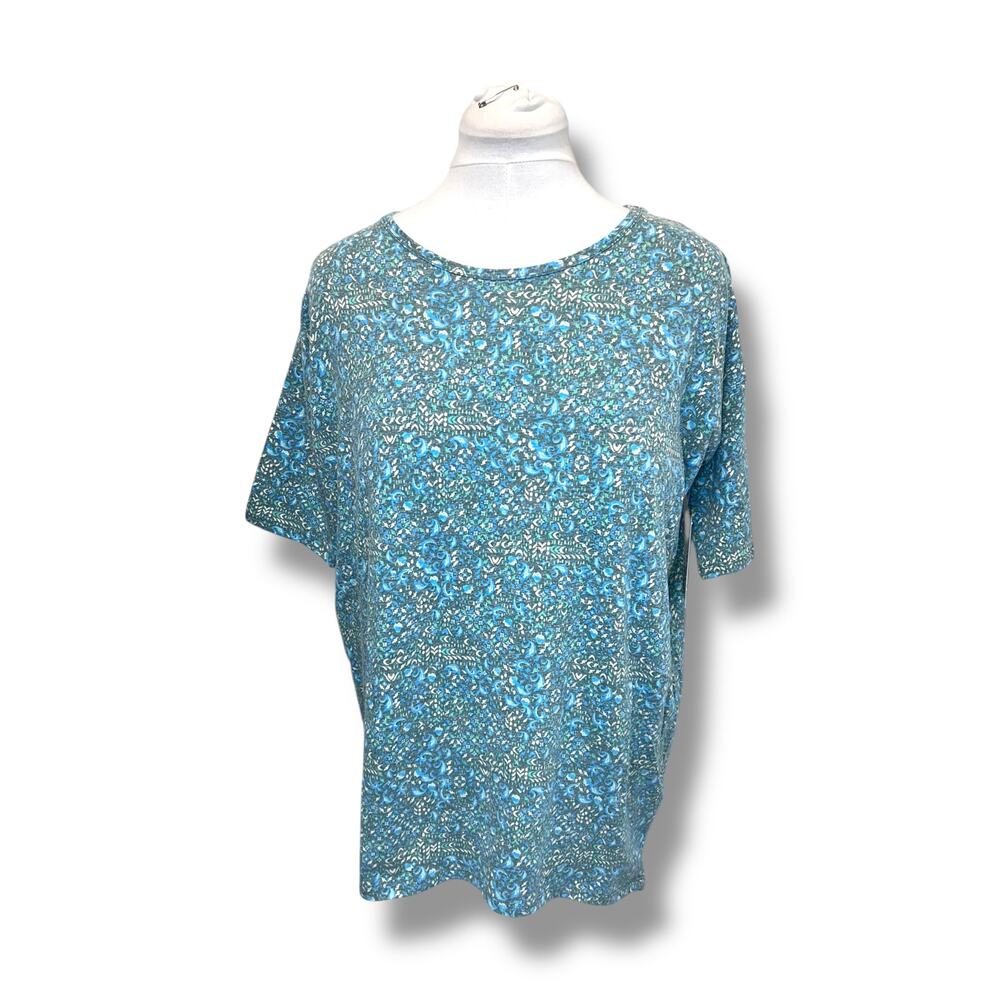 Lularoe Women’s High-Low “Irma” Tunic, Faded Floral, size XXS